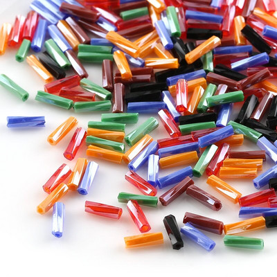 30g/kott Värviga kaetud 2X6,5mm toruhelmed Klaasrõivad Seemnehelmed aksessuaaride jaoks Käevõru ehted isetegemise käsitöötööriist