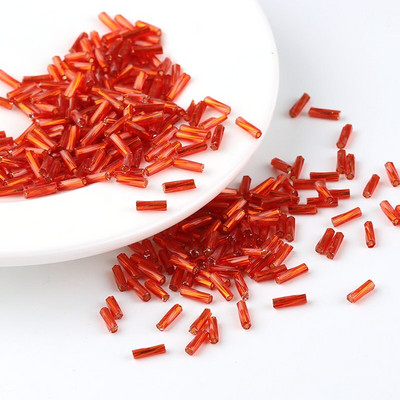 30g/kott Värviga kaetud 2X6,5mm toruhelmed Klaasrõivad Seemnehelmed aksessuaaride jaoks Käevõru ehted isetegemise käsitöötööriist