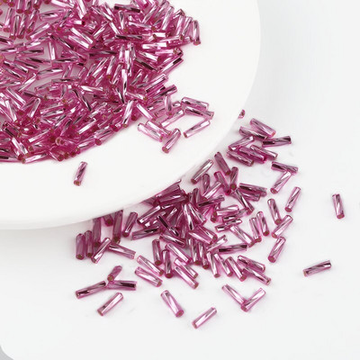 30g/kott Värviga kaetud 2X6,5mm toruhelmed Klaasrõivad Seemnehelmed aksessuaaride jaoks Käevõru ehted isetegemise käsitöötööriist