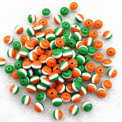 50 tk 8mm ümmargused vaiguhelmed värvilised triibulised vahehelmed ehete valmistamiseks lastele käsitööosakond DIY rõivatarvikud