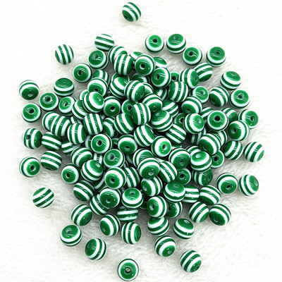 50 tk 8mm ümmargused vaiguhelmed värvilised triibulised vahehelmed ehete valmistamiseks lastele käsitööosakond DIY rõivatarvikud