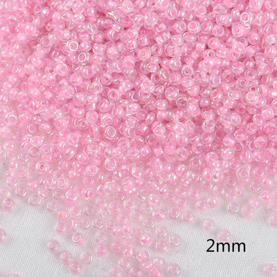 2-10 mm 10 g Ružičaste staklene perle mješovitog stila Okrugla truba Delica staklena perla za vez DIY radni materijal za izradu perli E0331