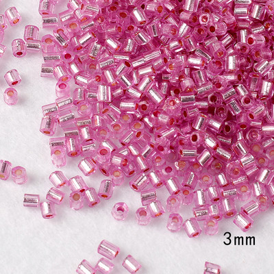 2-10 mm 10 g Ružičaste staklene perle mješovitog stila Okrugla truba Delica staklena perla za vez DIY radni materijal za izradu perli E0331