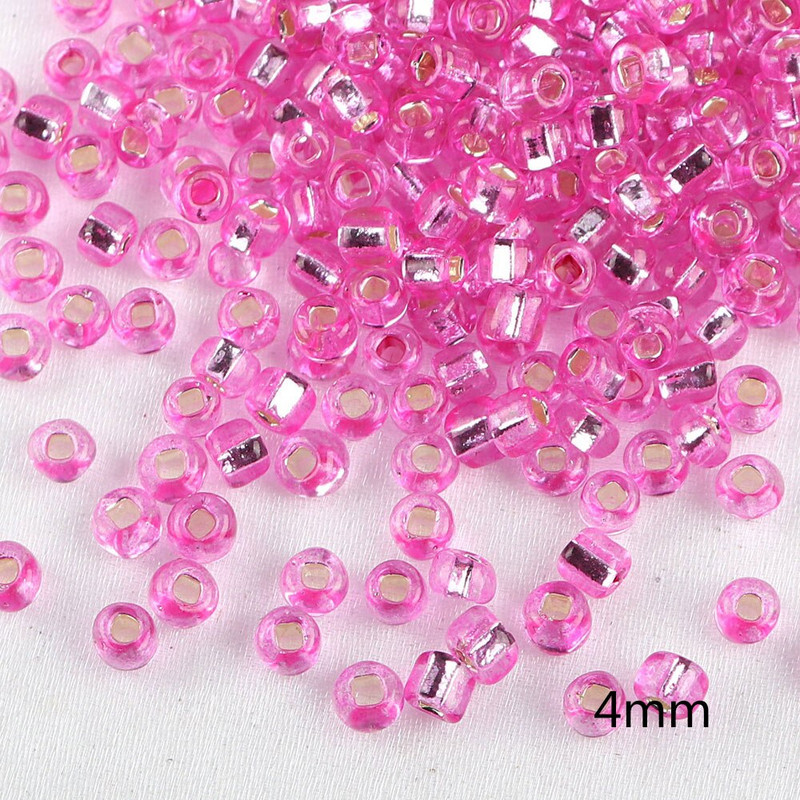 2-10 mm 10 g Розови стъклени мъниста Смесен стил Кръгла стебла Delica Стъклено мънисто Направи си сам Работен материал за мъниста E0331