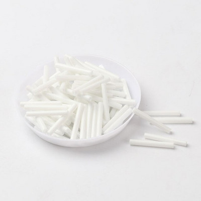 100 ks/balenie 2,5*20 mm dlhé strieborné jadro českých sklenených korálok v trubici na šperky, odev, DIY náramky, remeselné doplnky