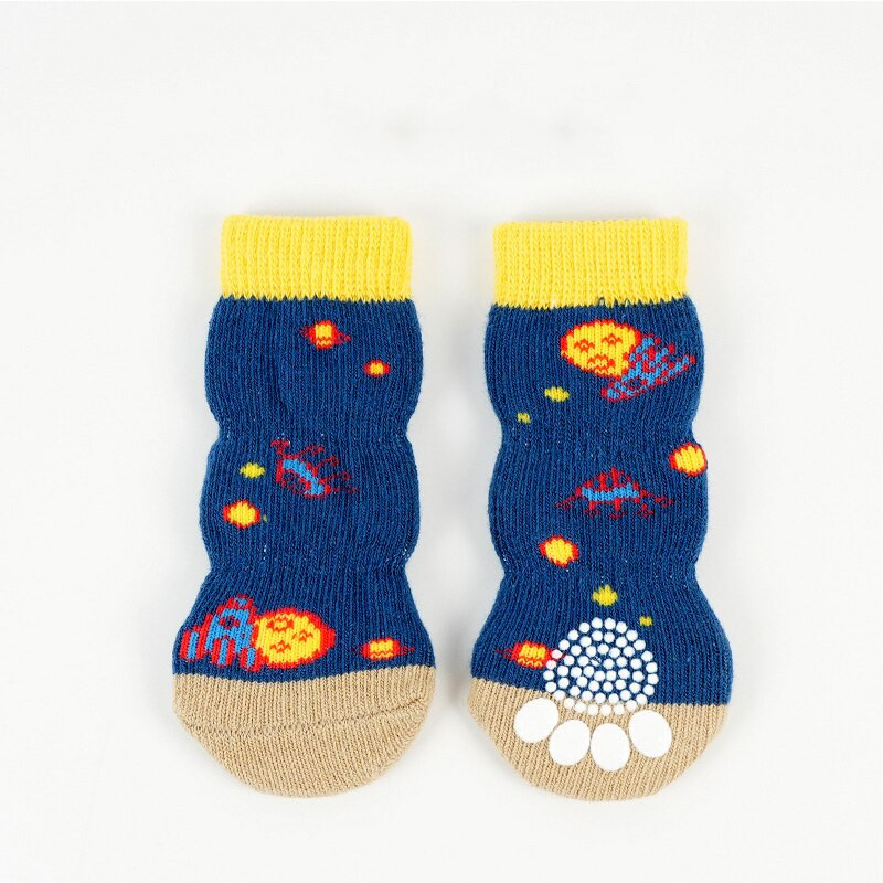 Чорапи за домашни любимци Стоки за домашни любимци Кучешки чорапи против хлъзгане Плетени чорапи за домашни любимци Чорапи за кученца Дишащи цветни, меки, сладки, прекрасни, топли безопасни