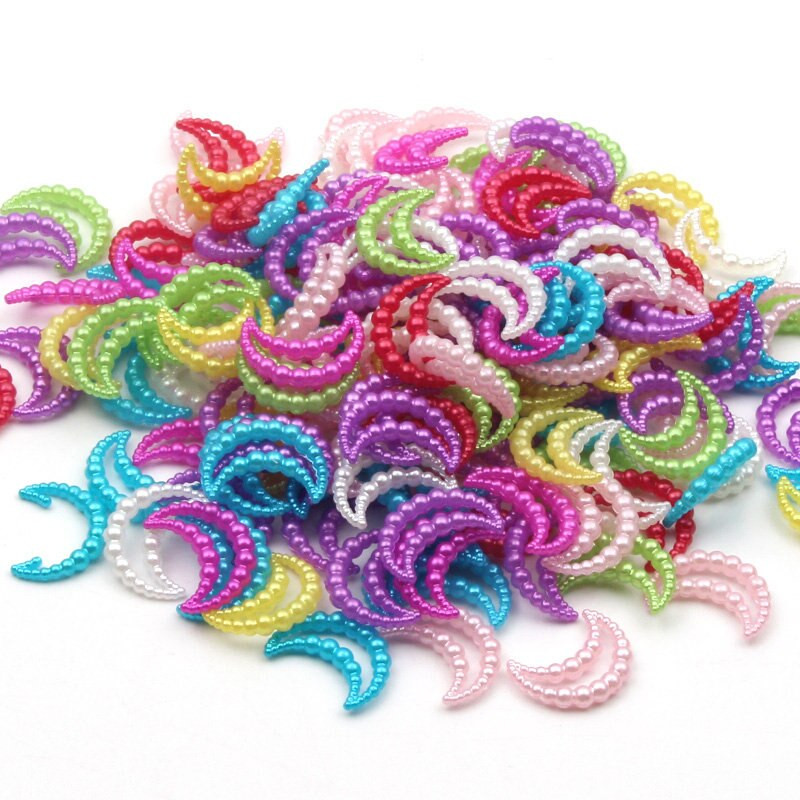 100 tk segatud kuuruudukujulised pärlid, kaunistused, lameda seljaga Cabochon scrapbooking kaunistused Kawaii isetegemise tarvikud