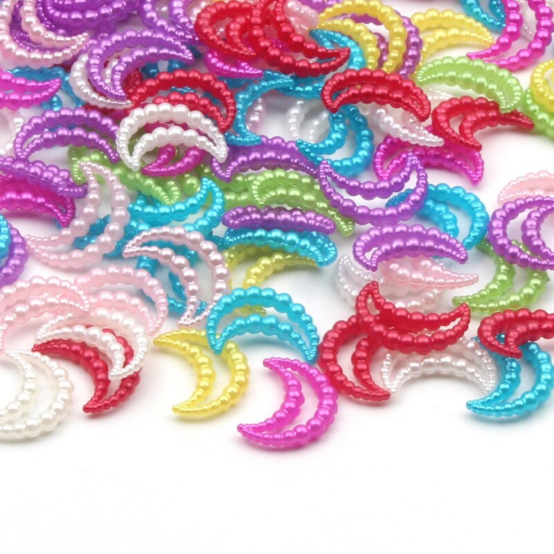 100 tk segatud kuuruudukujulised pärlid, kaunistused, lameda seljaga Cabochon scrapbooking kaunistused Kawaii isetegemise tarvikud