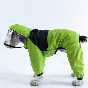 Pet Dog Raincoat The Dog Face Pet Clothes Jumpsuit Αδιάβροχο μπουφάν σκυλιών Σκύλοι Αδιάβροχα ρούχα για σκύλους Παλτό για κατοικίδια