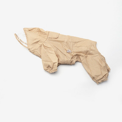 CAWAYI KENNEL Bodkovaný pršiplášť pre psov Mäkký nepremokavý obleček pre psov Vonkajší kabát Pršiplášť s kapucňou pre psov Pončo Pršiplášte pre domáce zvieratá