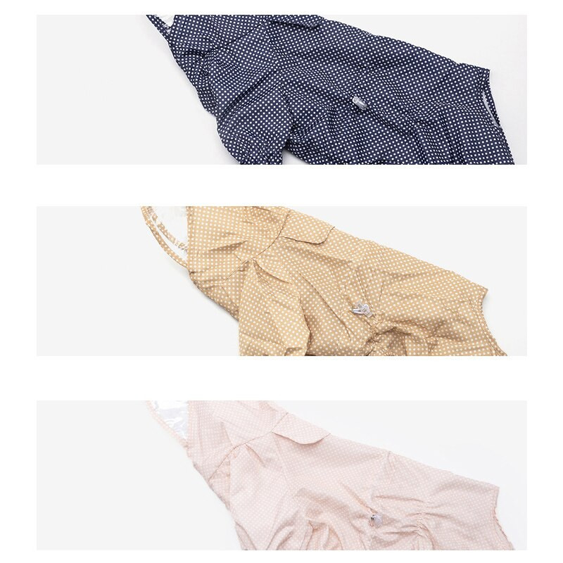 CAWAYI KENNEL Bodkovaný pršiplášť pre psov Mäkký nepremokavý obleček pre psov Vonkajší kabát Pršiplášť s kapucňou pre psov Pončo Pršiplášte pre domáce zvieratá