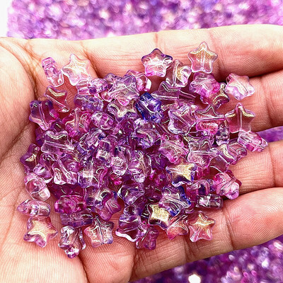 Нови 30 бр./лот 8 мм AB цветни мъниста с петолъчна звезда Чешки стъклени свободни дистанционни мъниста за изработка на бижута Направи си сам аксесоари за дрехи