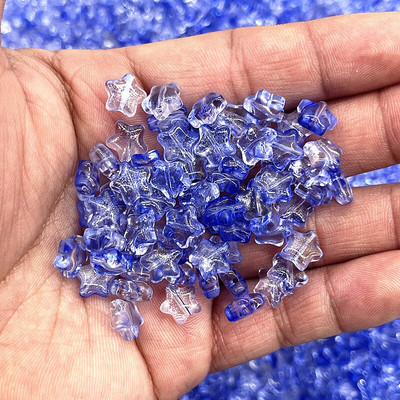 Нови 30 бр./лот 8 мм AB цветни мъниста с петолъчна звезда Чешки стъклени свободни дистанционни мъниста за изработка на бижута Направи си сам аксесоари за дрехи