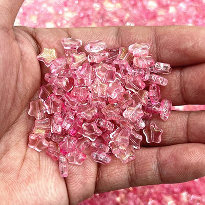 Нови 30 бр./лот 8 мм AB цветни мъниста с петолъчна звезда Чешки стъклени свободни дистанционни мъниста за изработка на бижута Направи си сам аксесоари за дрехи