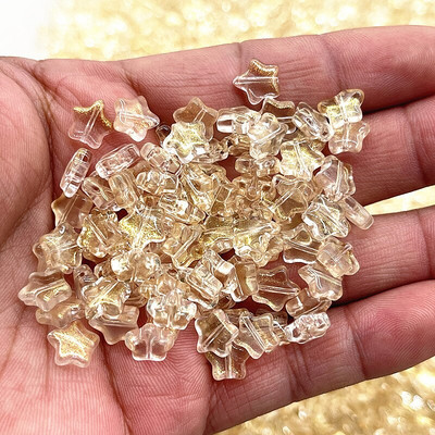 Нови 30 бр./лот 8 мм AB цветни мъниста с петолъчна звезда Чешки стъклени свободни дистанционни мъниста за изработка на бижута Направи си сам аксесоари за дрехи