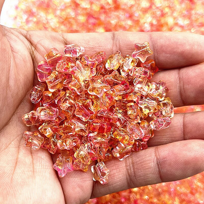 Нови 30 бр./лот 8 мм AB цветни мъниста с петолъчна звезда Чешки стъклени свободни дистанционни мъниста за изработка на бижута Направи си сам аксесоари за дрехи