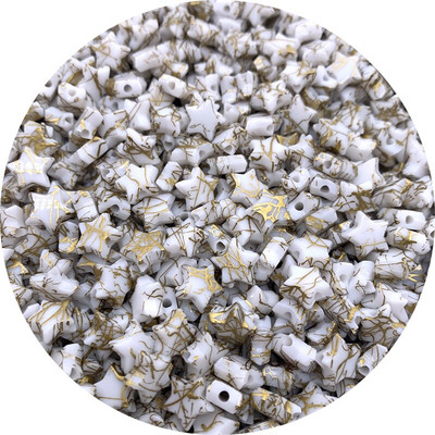 Noi 50 buc/lot 10 mm margele acrilice Star margele libere se potrivesc cu margele europene pentru bijuterii Accesorii pentru femei care confectioneaza bratari colier