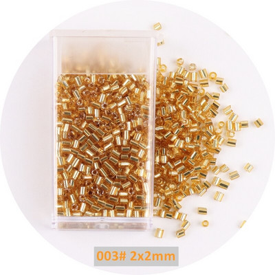 1 μπουκάλι Golden Spacer Glass Seed Beads Multi Size Delica Beads Bugles Tube For DIY Γυναικεία Ενδύματα Κολιέ Αξεσουάρ ραπτικής