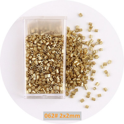 1 μπουκάλι Golden Spacer Glass Seed Beads Multi Size Delica Beads Bugles Tube For DIY Γυναικεία Ενδύματα Κολιέ Αξεσουάρ ραπτικής