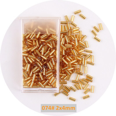 1 μπουκάλι Golden Spacer Glass Seed Beads Multi Size Delica Beads Bugles Tube For DIY Γυναικεία Ενδύματα Κολιέ Αξεσουάρ ραπτικής
