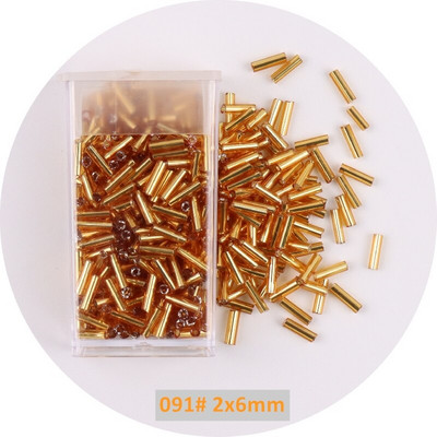 1 μπουκάλι Golden Spacer Glass Seed Beads Multi Size Delica Beads Bugles Tube For DIY Γυναικεία Ενδύματα Κολιέ Αξεσουάρ ραπτικής