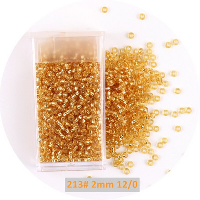 1 μπουκάλι Golden Spacer Glass Seed Beads Multi Size Delica Beads Bugles Tube For DIY Γυναικεία Ενδύματα Κολιέ Αξεσουάρ ραπτικής