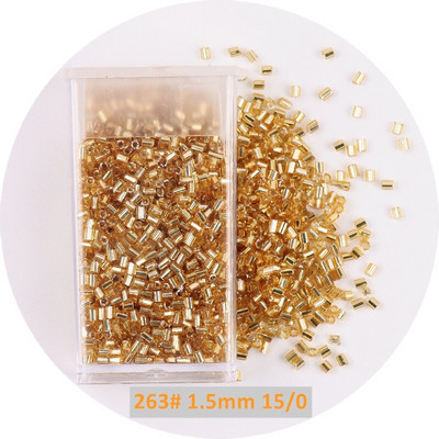 1 μπουκάλι Golden Spacer Glass Seed Beads Multi Size Delica Beads Bugles Tube For DIY Γυναικεία Ενδύματα Κολιέ Αξεσουάρ ραπτικής