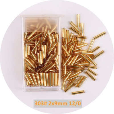 1 μπουκάλι Golden Spacer Glass Seed Beads Multi Size Delica Beads Bugles Tube For DIY Γυναικεία Ενδύματα Κολιέ Αξεσουάρ ραπτικής