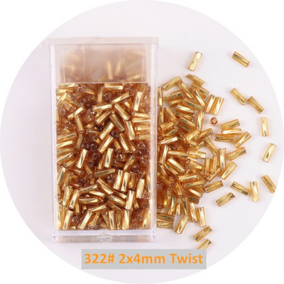 1 μπουκάλι Golden Spacer Glass Seed Beads Multi Size Delica Beads Bugles Tube For DIY Γυναικεία Ενδύματα Κολιέ Αξεσουάρ ραπτικής
