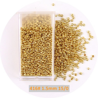 1 μπουκάλι Golden Spacer Glass Seed Beads Multi Size Delica Beads Bugles Tube For DIY Γυναικεία Ενδύματα Κολιέ Αξεσουάρ ραπτικής
