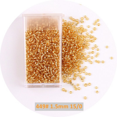 1 μπουκάλι Golden Spacer Glass Seed Beads Multi Size Delica Beads Bugles Tube For DIY Γυναικεία Ενδύματα Κολιέ Αξεσουάρ ραπτικής