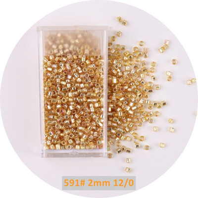 1 μπουκάλι Golden Spacer Glass Seed Beads Multi Size Delica Beads Bugles Tube For DIY Γυναικεία Ενδύματα Κολιέ Αξεσουάρ ραπτικής