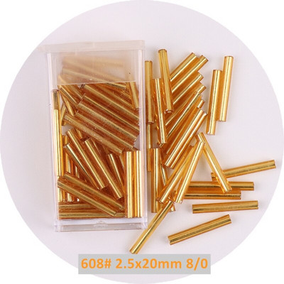 1 μπουκάλι Golden Spacer Glass Seed Beads Multi Size Delica Beads Bugles Tube For DIY Γυναικεία Ενδύματα Κολιέ Αξεσουάρ ραπτικής