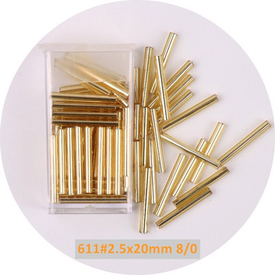 1 μπουκάλι Golden Spacer Glass Seed Beads Multi Size Delica Beads Bugles Tube For DIY Γυναικεία Ενδύματα Κολιέ Αξεσουάρ ραπτικής