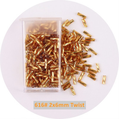 1 μπουκάλι Golden Spacer Glass Seed Beads Multi Size Delica Beads Bugles Tube For DIY Γυναικεία Ενδύματα Κολιέ Αξεσουάρ ραπτικής