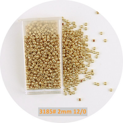 1 μπουκάλι Golden Spacer Glass Seed Beads Multi Size Delica Beads Bugles Tube For DIY Γυναικεία Ενδύματα Κολιέ Αξεσουάρ ραπτικής