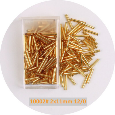 1 μπουκάλι Golden Spacer Glass Seed Beads Multi Size Delica Beads Bugles Tube For DIY Γυναικεία Ενδύματα Κολιέ Αξεσουάρ ραπτικής