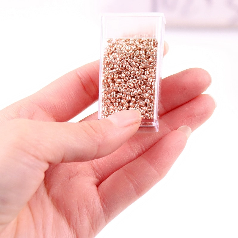 1 μπουκάλι Golden Spacer Glass Seed Beads Multi Size Delica Beads Bugles Tube For DIY Γυναικεία Ενδύματα Κολιέ Αξεσουάρ ραπτικής