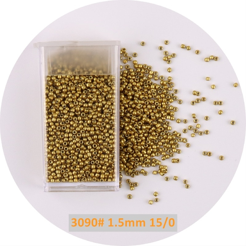 1 μπουκάλι Golden Spacer Glass Seed Beads Multi Size Delica Beads Bugles Tube For DIY Γυναικεία Ενδύματα Κολιέ Αξεσουάρ ραπτικής