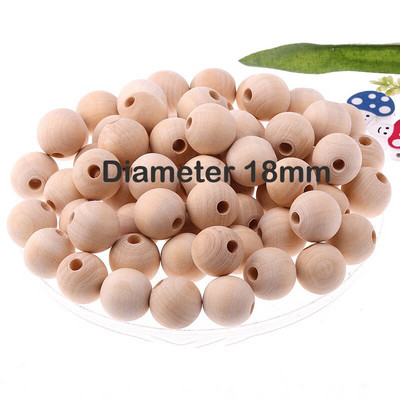 Koka krelles Dabīgas apaļas koka brīvas krelles Koka starplikas krelles amatniecības dekorēšanai un DIY amatniecībai 6/8/12/14/18/20/25/30