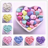 UUS 10mm 12mm 14mm värviline südamekujuline akrüül lahtised vahehelmed ehete valmistamiseks DIY rõivatarvikud