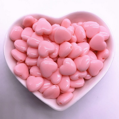 UUS 10mm 12mm 14mm värviline südamekujuline akrüül lahtised vahehelmed ehete valmistamiseks DIY rõivatarvikud