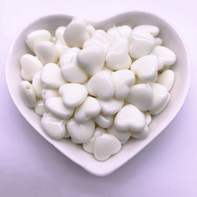 UUS 10mm 12mm 14mm värviline südamekujuline akrüül lahtised vahehelmed ehete valmistamiseks DIY rõivatarvikud