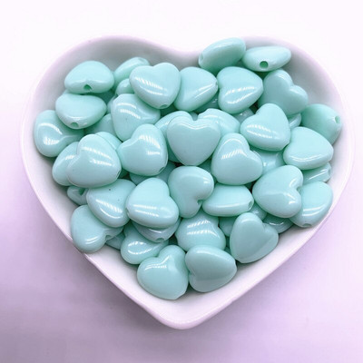 UUS 10mm 12mm 14mm värviline südamekujuline akrüül lahtised vahehelmed ehete valmistamiseks DIY rõivatarvikud