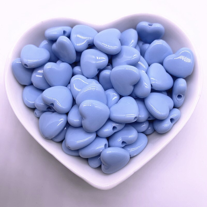 UUS 10mm 12mm 14mm värviline südamekujuline akrüül lahtised vahehelmed ehete valmistamiseks DIY rõivatarvikud