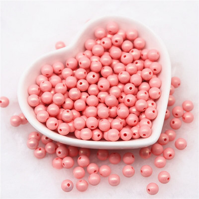 6mm 8mm 10mm Στρογγυλό Macaron ABS Imitation Pearls Beads Frosted Symphony Beads Crafts For DIY βραχιόλια Κολιέ Κατασκευή κοσμημάτων