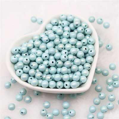 6mm 8mm 10mm Στρογγυλό Macaron ABS Imitation Pearls Beads Frosted Symphony Beads Crafts For DIY βραχιόλια Κολιέ Κατασκευή κοσμημάτων