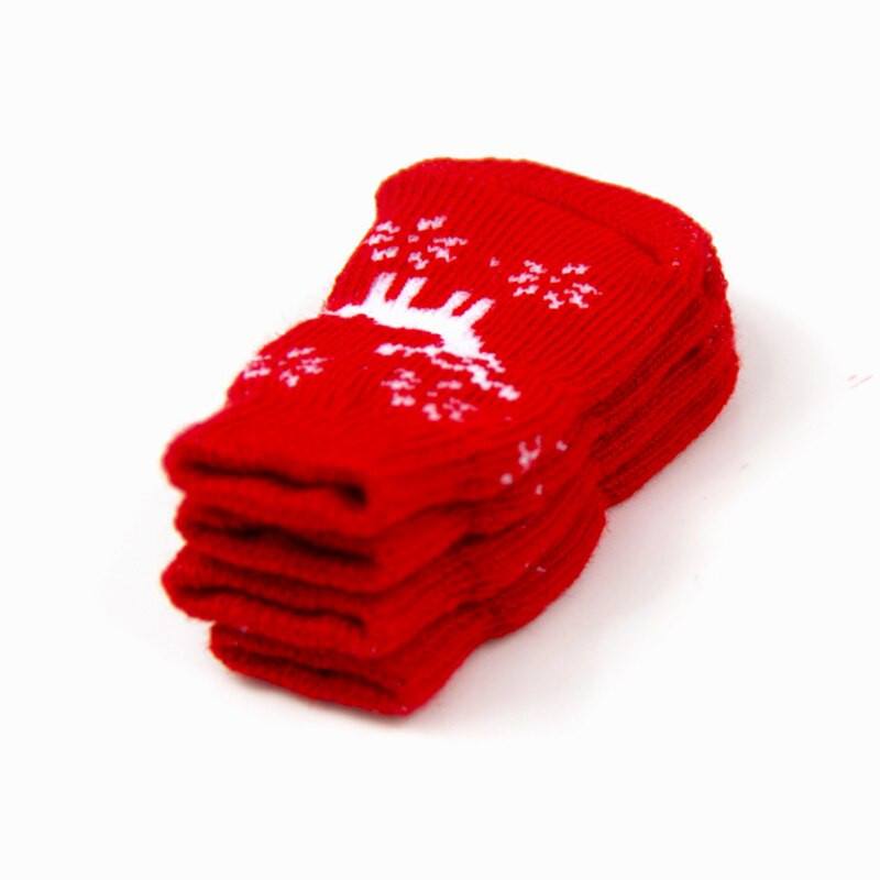 4tk/komplekt Libisemiskindlad lemmikloomasokid siseruumides soojad koerasokid armsad kassikoera jõulud jalakatte sokid kingad koerajalatsid väikestele koertele