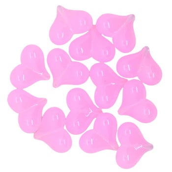 10 БР. Акрилни желирани мъниста във формата на сърце в розов цвят, консумативи за изработка на бижута Направи си сам, украса за сватбено тържество, мъниста за бижута за бебешки празници
