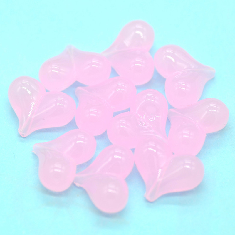 10 ks ružových akrylových želé korálok v tvare srdca, DIY šperky, remeselné potreby, svadobné dekorácie, šperky na oslavu bábätka